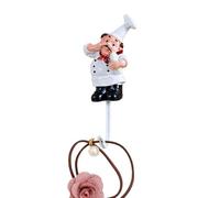 Generico Chef Kitchen Hooks - Cute French Chef Self Adhesive Wall Hooks | Utility Coat Hooks, Cute French Chef Adhesive Wall Hooks For Kitchen Living Room Bedroom Wall Hanging Storage