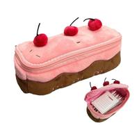 Generico Cherry Pencil Case - Cute Velvet Pouch | Zippered Pen Bag