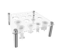 Generico Chess Piece Mold Holder, 16 Holes Square Chess Piece Stand Holders, Accessories for Making Pieces, Molding Tools for Beginners, Backyard And Study Room Use, 17x17x8cm