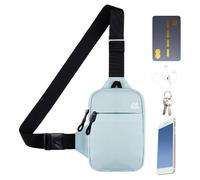 Generico Chest Bag for Sports, Breathable Sling Bag with Reflective Logo, 23.62x43.31 Inches Lightweight Shoulder Pack (Black), for Cycling, Fishing, Hiking and Travel