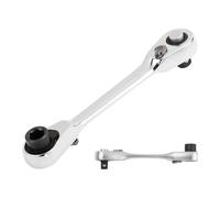 Generico Chiave a cricchetto - Chiave a doppia testa da 1/4 di pollice con 72 denti - Attrezzo a movimento di 5 gradi - Per manutenzione in spazi ristretti, vano motore, bicicletta, auto