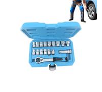 Generico Chiave a Cricchetto,Chiave Regolabile Portatile con Inserti Intercambiabili,Mini Ratchet | per Veicoli Auto Biciclette Casa Fabbrica Meccanici e Officine