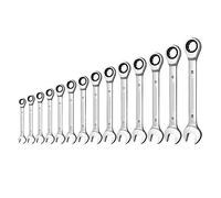 Generico Chiave a cricchetto con estremità a Scatola combinata, Set di Chiavi Inglesi, Set di Utensili manuali metrici, Strumenti per la Riparazione dell'auto, 14 Pezzi (8-24 mm)