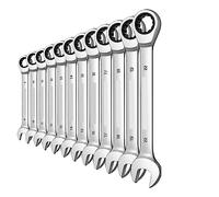 Generico Chiave a cricchetto con estremità a Scatola combinata, Set di Chiavi Inglesi, Set di Utensili manuali metrici, Strumenti per la Riparazione dell'auto, 12 Pezzi (8-22 mm)