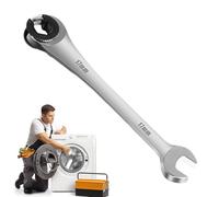 Generico Chiave a cricchetto per tubi, chiave a cricchetto | Chiave fissa a per dadi | combinata a a doppia apertura per utensile manuale per dado svasato per riparazione tu