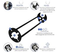 Generico Chiave Per Lavello Multifunzionale - Lega Multifunzionale,Installazione E Rimozione Chiave Per Lavello | Per La Manutenzione E Le Riparazioni Idrauliche In Casa Cucina Bagno E Officina