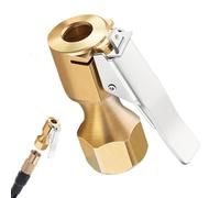 Genérico Chiave pneumatica con Chiusura | Adattatore per ugello per Tubo di gonfiaggio con Clip, valvola d'Aria in e Blocco per gonfiare Pneumatici, per Moto, Biciclette, Auto, Camion e SUV