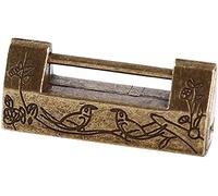 Generico Chiave Vintage Antico Ferro Cinese Vecchia Serratura retrò Ottone Lucchetto Gioielli Scatola di Legno Lucchetto Lucchetto per Valigia bronzoTrattamento Professionale