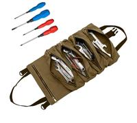 Generico Chiavi organizer per rotolo di attrezzi | Borse per attrezzi in tessuto Oxford 900D per uomo Heavy Duty | Organizer per borsa degli con 5 tasche per, organizer per rotoli di
