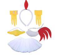 Generico Chicken Costume, Cute Chick Kids Outfit, 9.45x8.66x0.79 Inches Presenting Delight, Headband and Tail Accessory Set, Fun Dress-Up for Easter, Halloween, Seasonal