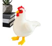 Generico Chicken Stuffed Rooster - Realistic Chicken Plush Toy Cute Animal Soft Plush Doll | White Rooster Hen Stuffed Toy For Kids Girls Boys Birthday Gift Stress Relief