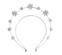 Generico Chiera Del Dea Alone, Fascia Da Sposa Scintillante, Fascia Per Capelli Da Sposa, Design Di Alone, Finitura In Metallo Scintillante, 19x17,5 Cm, Per La Moda Da Donna