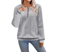 Generico Chikalabs Women's Elegant Snake Print Zip-Up Sweatshirt Long Sleeve Round Neck Casual Pullover -Womens Sweatshirts (Gray,S)