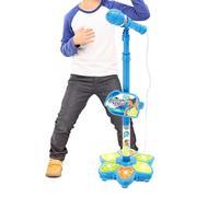 Generico Children Microphone With Stand - 39.37 Inches Wireless Toy | Colorful LED Microphone - ABS Kids Microphones With Lights For Birthday Parties School Playroom And Performance Fun