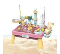 Generico Children Sand Water Table, Outdoor Toys Water Play Table, Interactive Sensory Playset, Easy Assembly, Safe Design, Promotes Creativity, Ideal for Classrooms, Preschool, Park, 47x32x30.5cm