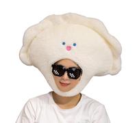 Generico Chinese Dumpling Hat, Plush Cosplay Headgear, Festival Costume, 35x32cm, Soft Funny Accessory for, Carnival, Birthday, Thanksgiving, Easter Celebrations and Imaginative Play