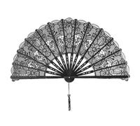 Generico Chinese Fan Handheld, Bridal Laces Hand Fan, Cosplay Lace Fans, Folding Vintage Style Decorative for Wedding, Party, Dance, Stage, Costume, Birthday, Travel, Gift, 19.69x10.63 Inches