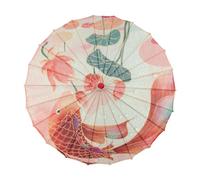 Generico Chinese Silk Parasol - Classical Asian Umbrella | Wooden Handle
