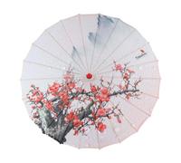 Generico Chinese Silk Parasol - Classical Asian Umbrella | Wooden Handle