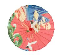 Generico Chinese Silk Parasol - Classical Asian Umbrella | Wooden Handle