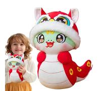 Genérico Chinese Snake Plush - Year of The Snake Mascot | 2025 Snake Stuffed Animal | Chinese Snake Plush Toy Creative Plush Toys Snake Year Cartoon Chinese Style Mascot Plush Toy