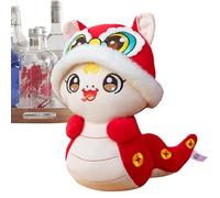 Genérico Chinese Snake Plush - Year of The Snake Mascot | 2025 Snake Stuffed Animal | Chinese Snake Plush Toy Creative Plush Toys Snake Year Cartoon Chinese Style Mascot Plush Toy