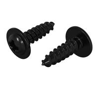 Generico Chiodo autofilettante 2 PCS Nero 3,5 x 12 mm Ferro