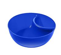 Generico Chip and Dip Bowl - Anti-Soggy Divided Cereal Serving Dish | Stackable Plate with Dipping Section, Cracker, Bowls, Divided Platters, Bread or Dipping Bowls Use