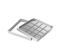 Generico Chiusino Resistente 80x80cm con Telaio - Elevata Resistenza al carico, Durevole per Uso Esterno, Ideale per Punti di Accesso al drenaggio, Eccezionale stabilità alla Compressione, Design RES