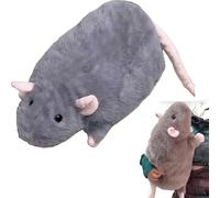 Generico Chonky Rat Plushie,Large Fat Rat Stuffed Animal, Soft Chubby Mouse Pillow for Adults, Cute Round Hugging Cushion for Bed Sofa Office Decor, Cozy Gift for Friends (Gray, 50 CM)