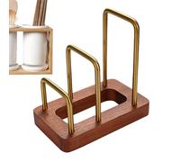 Generico Chopping Board Drying Rack- Cutting Board Rack Organizer, Pot Lid Storage Organizer | Chopping Boards Racks With Wood Base, Kitchen Countertop Lid Storage Organizers For Pan Plate Cabinet