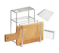 Generico Chopping Board, Rack Holder, 6.3 Inches, Plate Rack, Cookie Sheet Divider, Multi Slot Metal Frame for Home, Apartment, Dorm, Cabinet, Countertop, Pantry, Kitchen, Small Space, Shelf