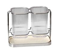 Generico Chopstick Holder, Kitchen Organizer, Clear Modern Design, Utensil Storage Rack, Fork Spatula Stand for Cabinets, Countertops, Home, Meal Prep, and Cooking Tools, Multicolor