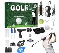 Generico Christmas Advent Toy 2025,24 Giorni Kit Di Strumenti Da Golf Calendario Per Gli Uomini - Forniture Per La Casa Di Natale Con Palle Marcatori Da Palla E Altro Ancora Per I Giovani Uomini Famil