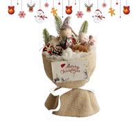 Generico Christmas Artificial Flowers | 16x16x32cm Centerpieces With Light,Artificial Flowers Doll Bouquet | Exclusive Festive Package For Indoor Table Winter Wedding Birthday Girlfriend Best Friend