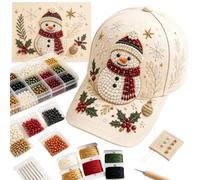 Generico Christmas Beaded Baseball Hat Kit Handmade Christmas Headgear