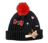 Generico Christmas Beanies for Adults | Unisex Knitted Holiday Beanie | Printed Wool Santa Claus Hat | Knitted Holiday Beanies | Winter Knit cap | Christmas Beanie Hat for Men Women