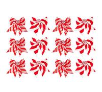 Generico Christmas Bows - Festive Ribbon for Holiday Decoration | Red And White Accent with Decorative Flair & Elegant Style for Indoor Garland Porch Celebration Seasonal Display