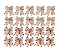 Generico Christmas Bows for Wreaths - 10-Piece Vintage Christmas Ornaments | Bow Ornaments Tree Topper Decors for Indoor Window Wall Door Living Room Entryway Porch Yard And Others