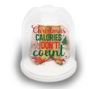 Generico Christmas Calories Porta Panettone Personalizzato Pandoro Torte Dolci Natale Vassoio Antigraffio Coperchio Trasparente Resistente Idea Regalo Famiglia Parenti Sposi Decorazioni Natalizie