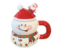 Generico Christmas Coffee Mug - Ceramic Holiday Drinkware with Handle Lid, Festive Hot Beverage Cup, Seasonal Mug for Outdoor Trips, Picnic, Hiking, Camping, Home, Parties, 7.87 Inches