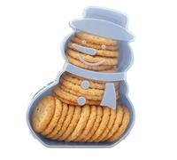 Generico Christmas Cookie Tray & Box Set - 3-Piece Holiday Serving Platter With Dividers For Treats, Nuts, Fruits & Dips | Portable Food Organizer For Kitchen Table, Countertop & Parties