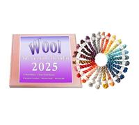 Generico Christmas Countdown Calendar - 24 Days Wool Knitting Yarn Set for Girls, Crocheters with Holiday Crafting Fun, DIY Supplies for Women, Creative Projects, Multicolor, 11.81x11.81 Inches