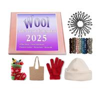 Generico Christmas Countdown - Christmas Countdown Calendar, Christmass Countdowns 2025, 24 Days Wool Knitting Yarn | Creative Projects Supplies for Girls Crocheters Women Friend Knitters