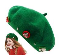 Generico Christmas Decoration Hat - Beret Hat Christmas Decoration Hats | Warm Beanie Caps | Women's Berets for Artist Girls Women Ladies Dress Costume Birthday Holiday Fall Winter