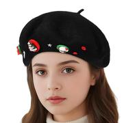 Generico Christmas Decoration Hat - Beret Hat Christmas Decoration Hats | Warm Beanie Caps | Women's Berets for Artist Girls Women Ladies Dress Costume Birthday Holiday Fall Winter