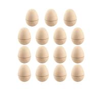 Generico Christmas Decorative Eggs - 15 Piece Paintable DIY Easter Egg Set | White Blank Craft Stuffers for Kids Boys Girls | Holiday Party Favors - Desk Bedroom Living Room Decor