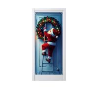 Generico Christmas Door Cover, Reusable Festive Fabric Holiday Backdrop