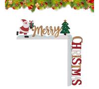 Genérico Christmas Door Frame Decorations - Wooden Door Sign Decor | Christmas Door Sign Wall Craft Ornament | Christmas Tree Right Angle Door Frame Decorations for Shelf Window Home Furniture