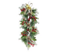 Genérico Christmas Door Wreath, Front Door Wreath Decorations For Home, 64 cm Seasonal Decor Supplies, Farmhouse Indoor Porch Wall Window Christmas Parties Holiday Decoration Garland